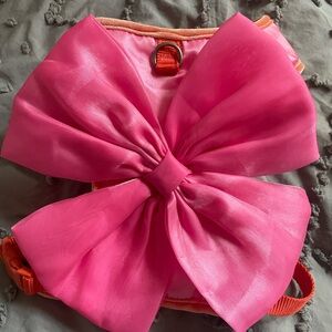 Vibrant Pink Bow Pet Harness